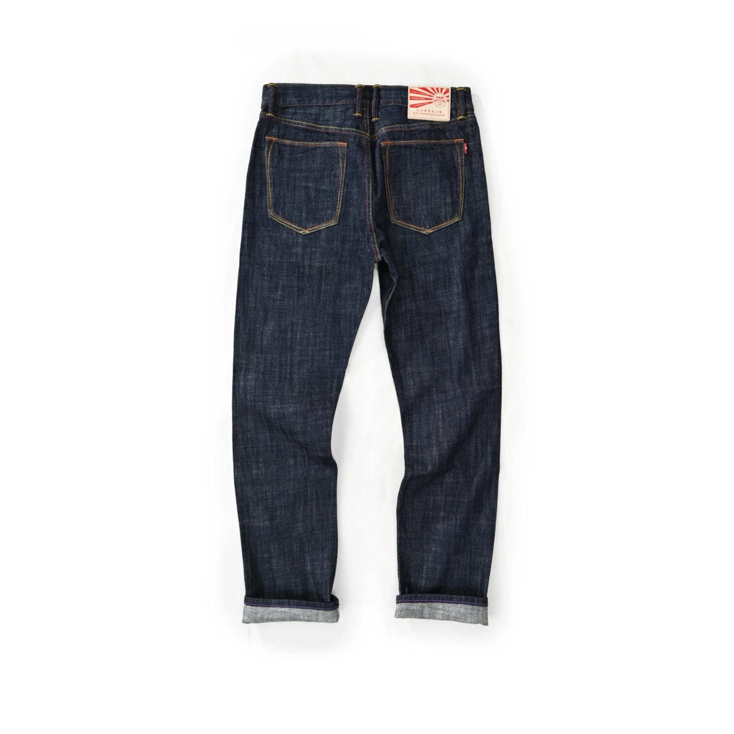 18oz Dunkelblaue Selvedge Straight Jeans mit Vintage-Waschung