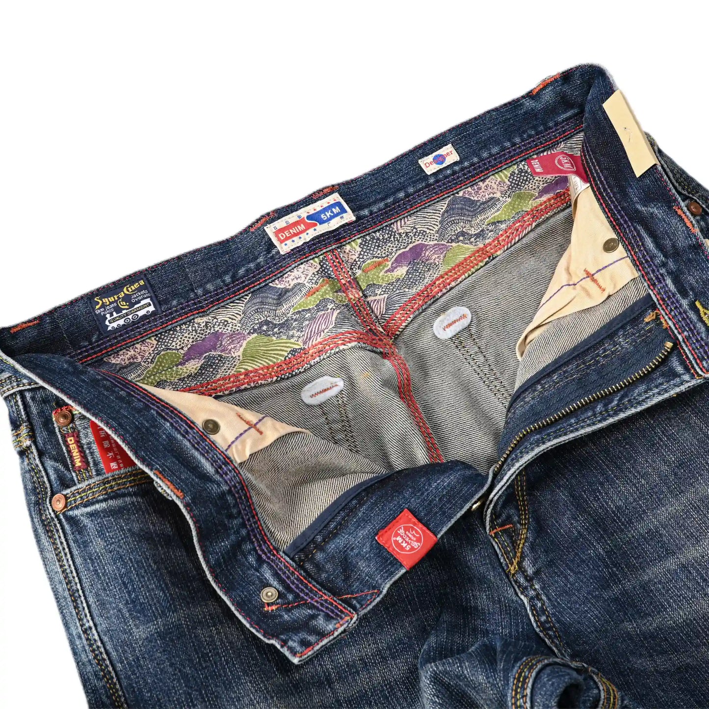 14oz Selvedge Slim Straight Jeans Vintage Classic Blue