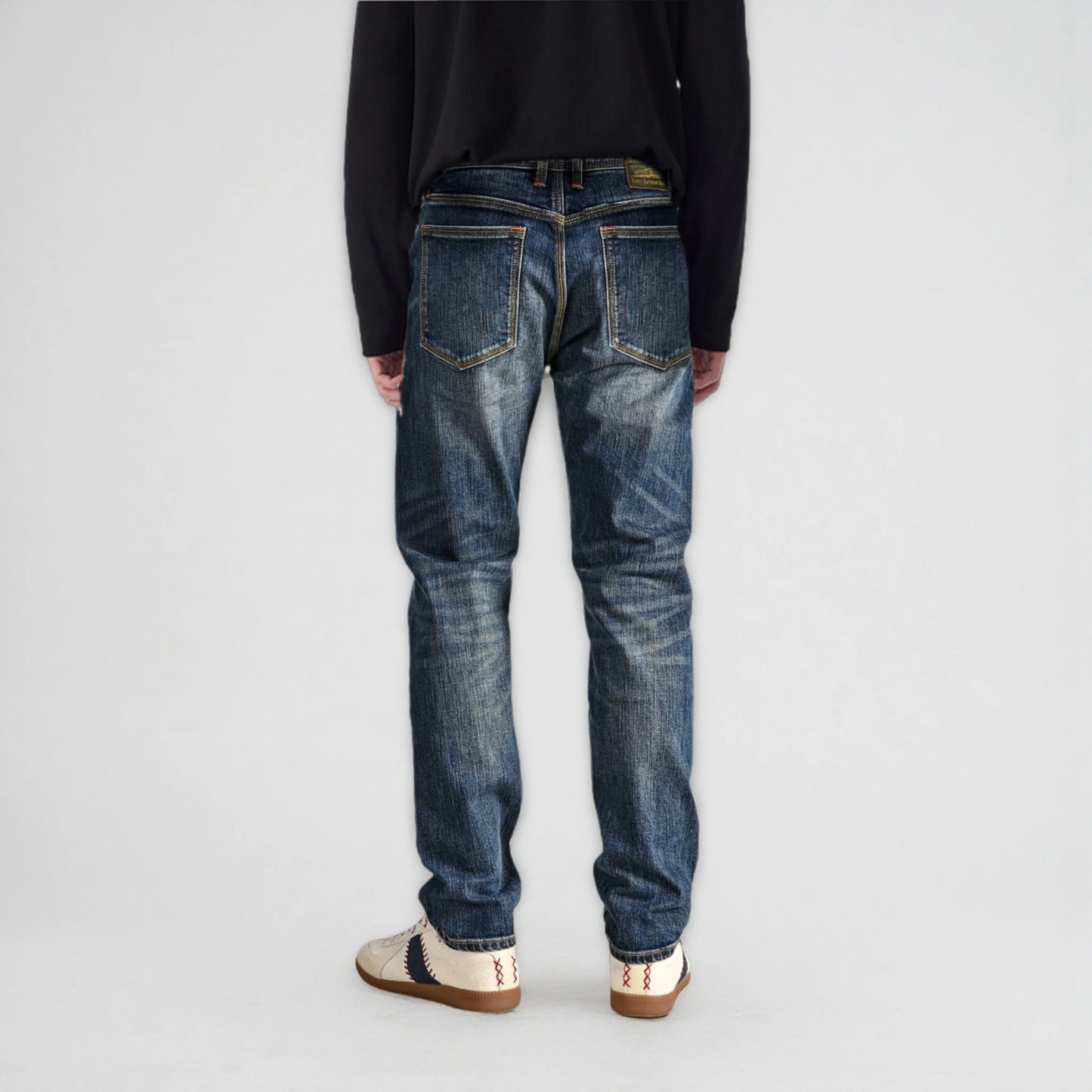 14oz Selvedge Slim Straight Jeans Vintage Classic Blue