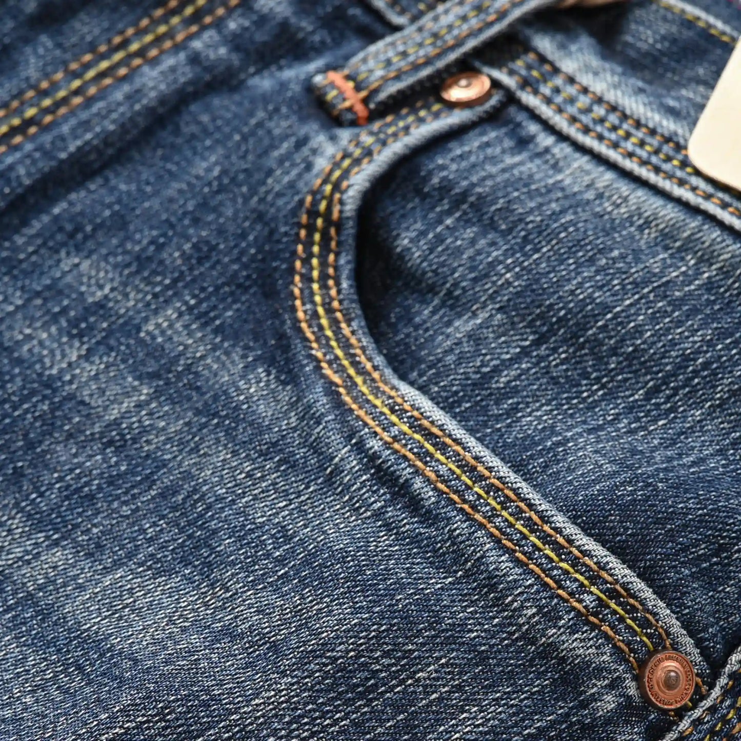 14oz Selvedge Slim Straight Jeans Vintage Classic Blue