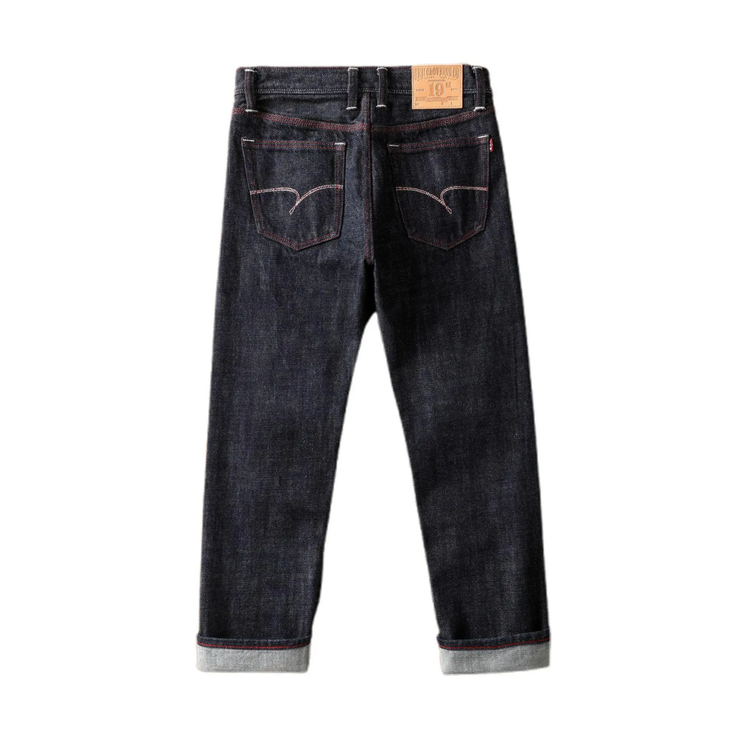 18oz Dunkelblaue Selvedge Straight Jeans mit Vintage-Waschung