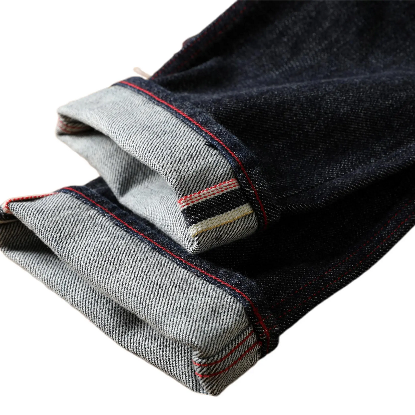 18oz Dunkelblaue Selvedge Straight Jeans mit Vintage-Waschung