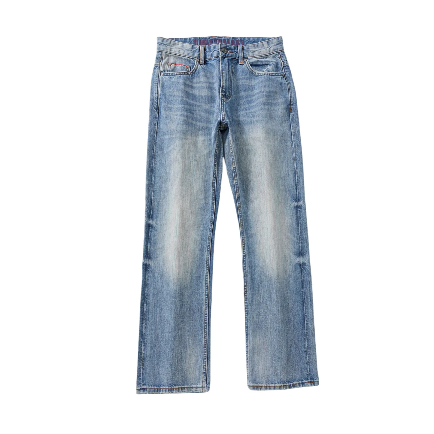 13oz Rainbow Core Light Blue Washed Selvedge Relaxed Straight Jeans
