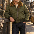 B-15 Utility Bomberjacke mit Shearling-Kragenfutter 