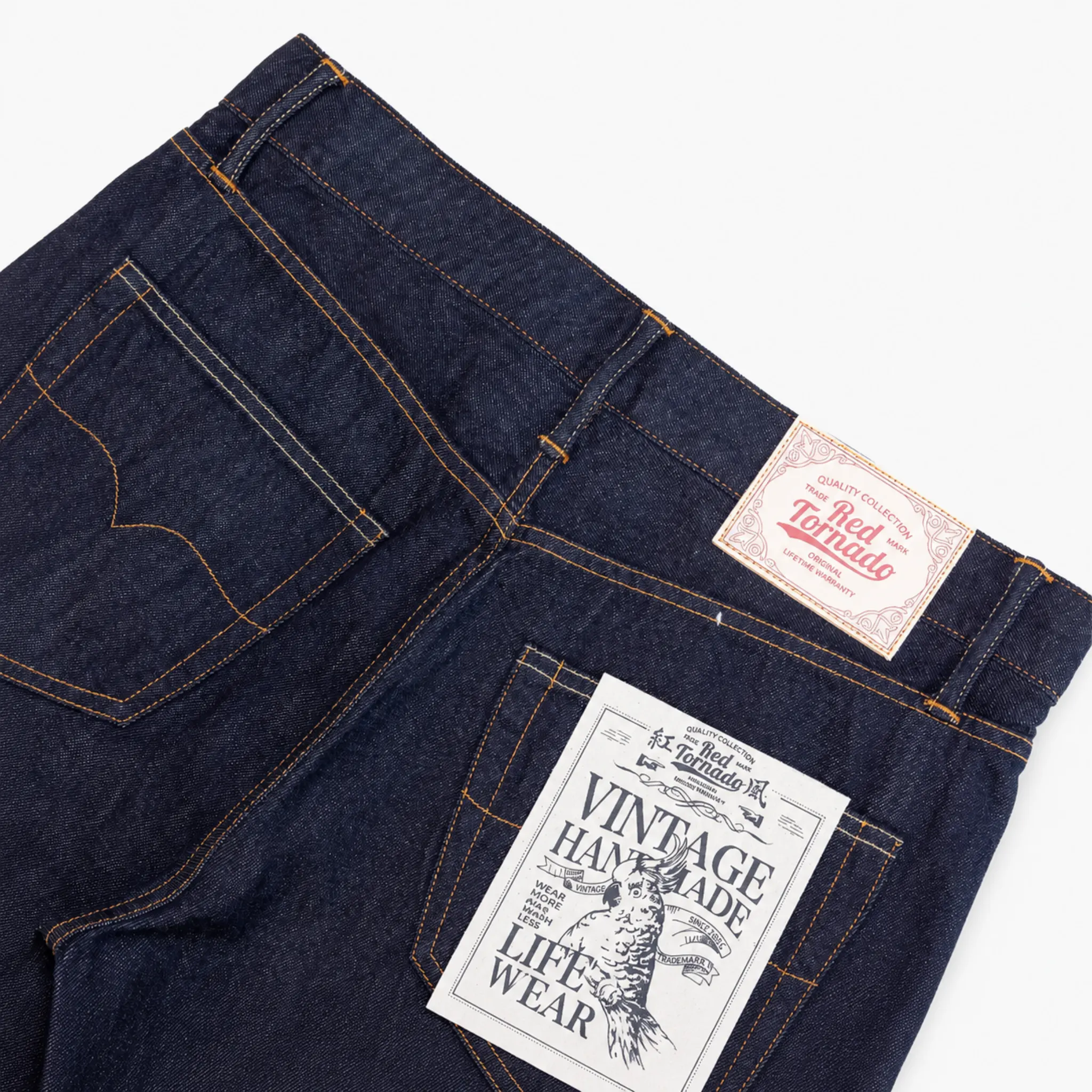 11oz Sanforized Indigo Blue Selvedge Straight Jeans