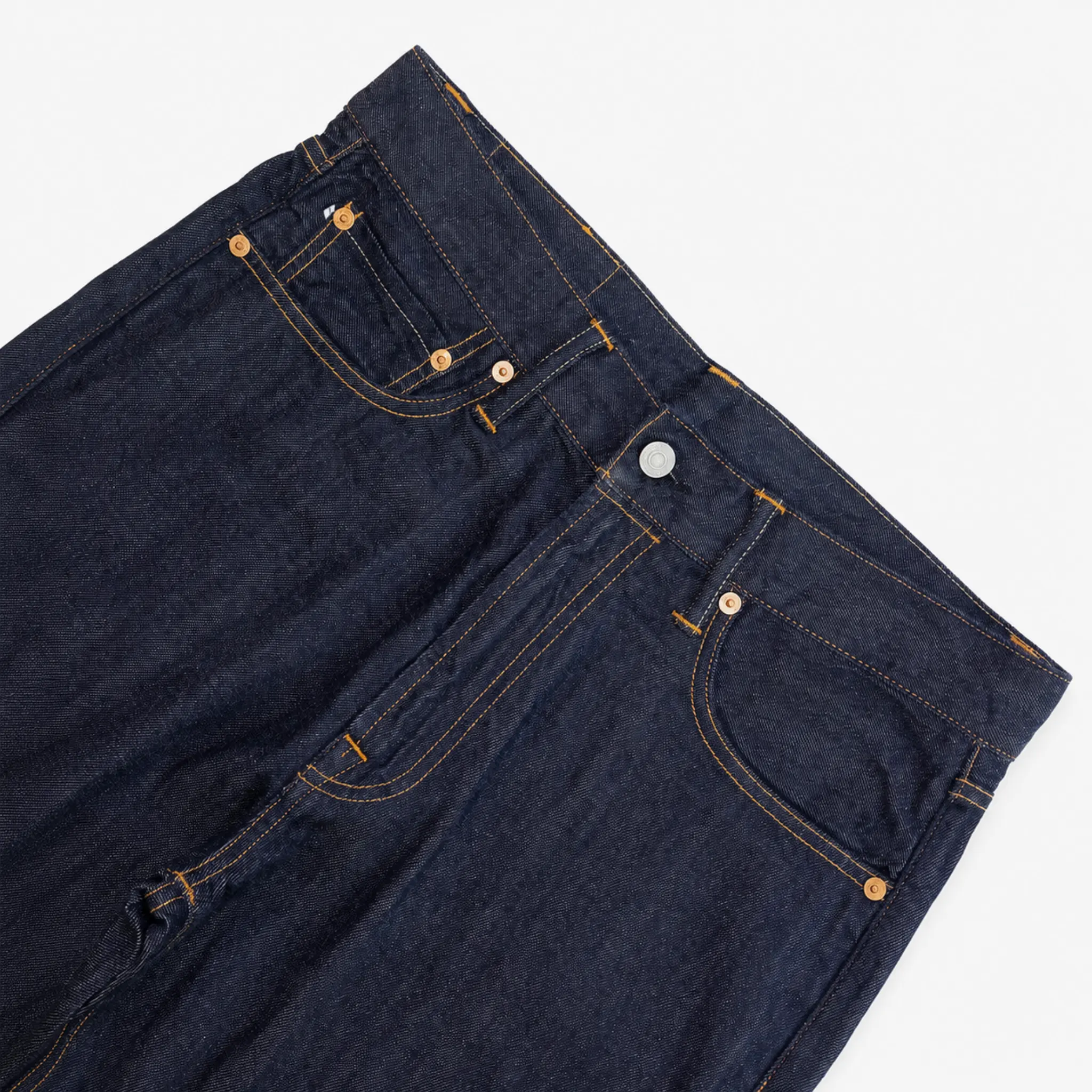 11oz Sanforized Indigo Blue Selvedge Straight Jeans