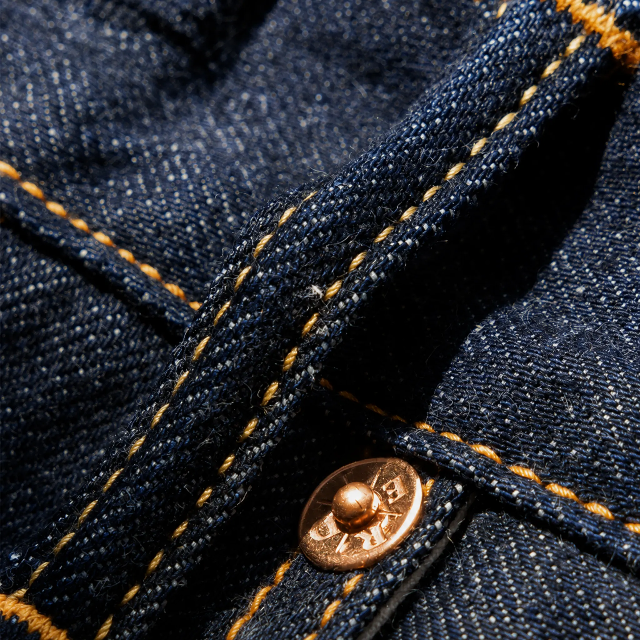 11oz Sanforized Indigo Blue Selvedge Straight Jeans
