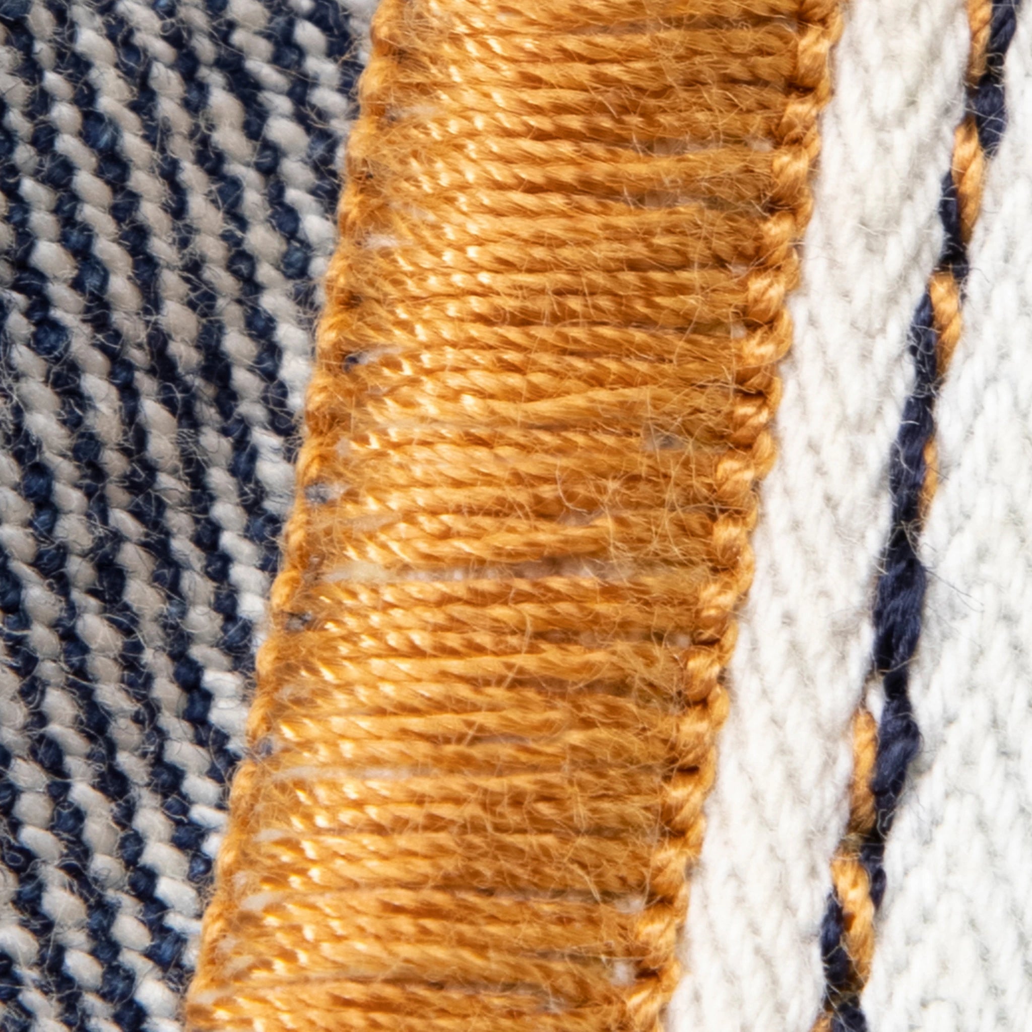 16oz Slim Tapered Orange Line Selvedge Jeans - Medium Blue