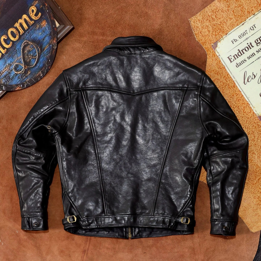 1.5mm Full-Grain Vegetable-Tanned Leather Jacket — Slim Fit