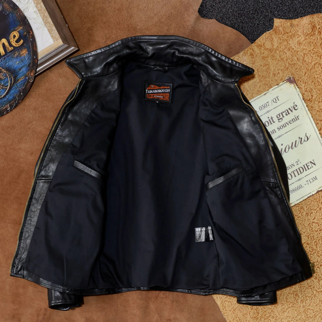 1.5mm Full-Grain Vegetable-Tanned Leather Jacket — Slim Fit