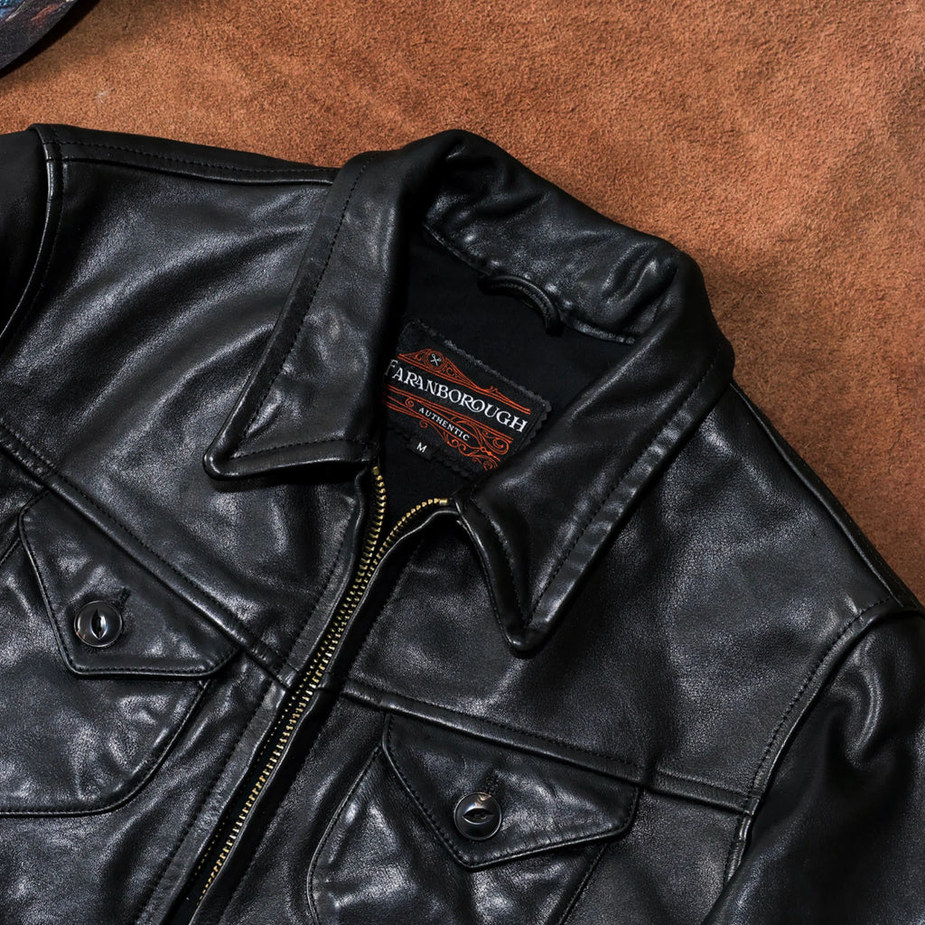 1.5mm Full-Grain Vegetable-Tanned Leather Jacket — Slim Fit