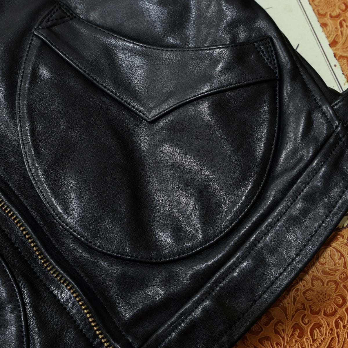 1.5mm Full-Grain Vegetable-Tanned Leather Jacket — Slim Fit