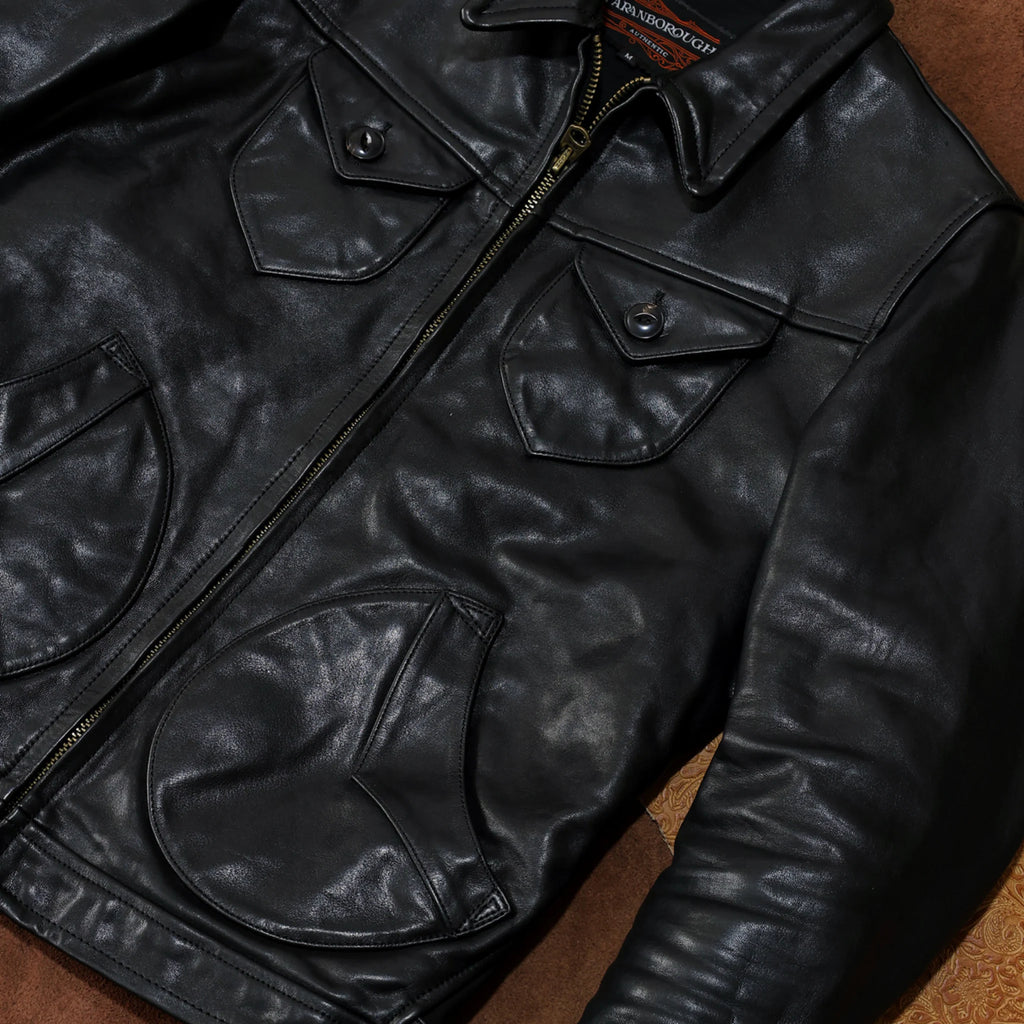 1.5mm Full-Grain Vegetable-Tanned Leather Jacket — Slim Fit