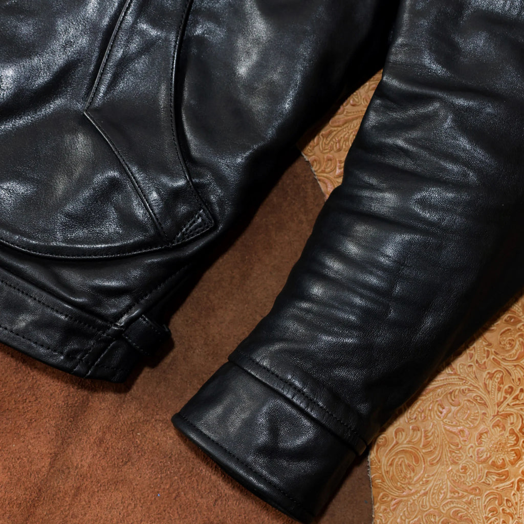 1.5mm Full-Grain Vegetable-Tanned Leather Jacket — Slim Fit