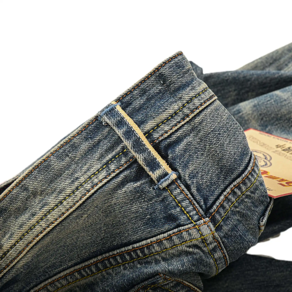11oz Mud-Dyed Vintage Blue Selvedge Straight Jeans