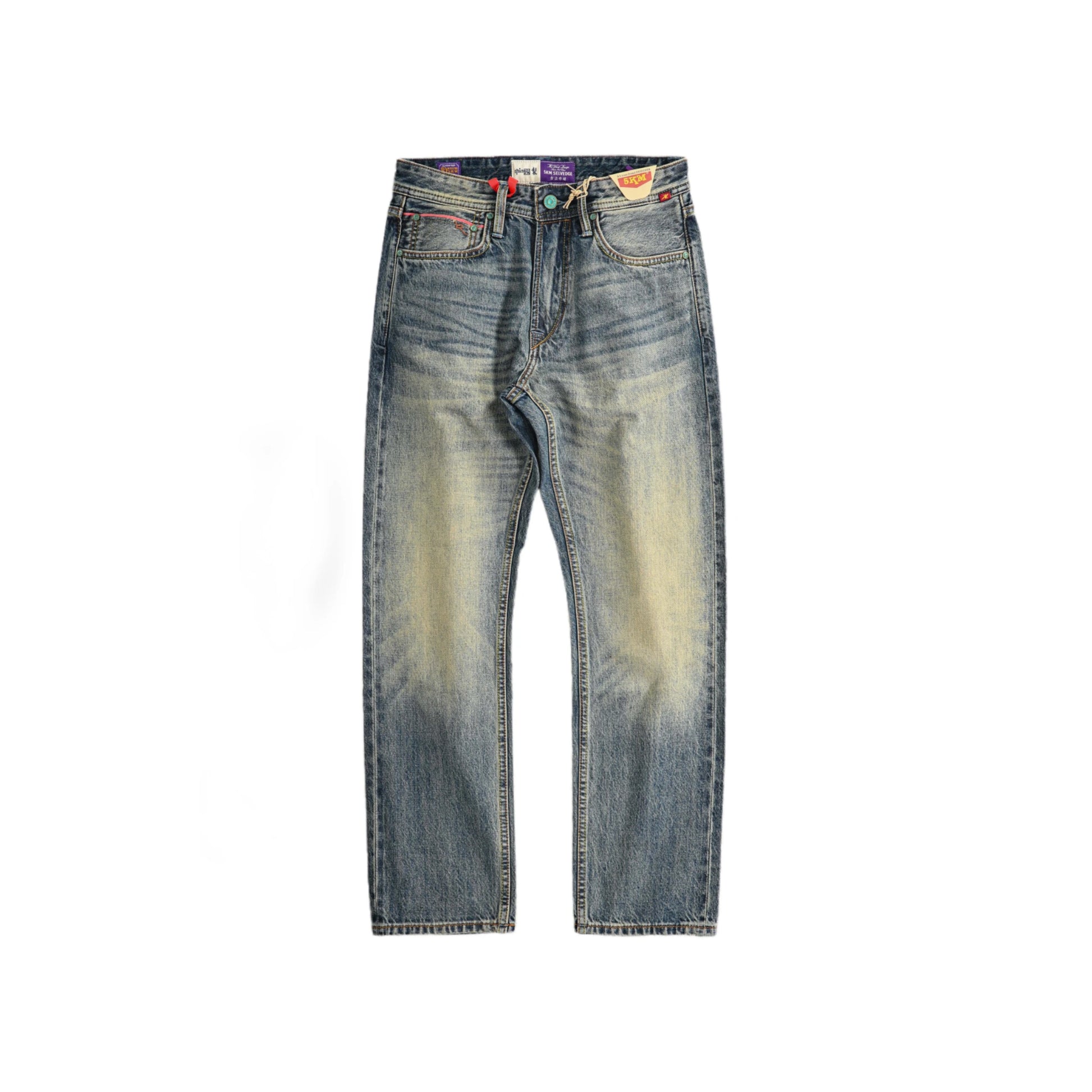 11oz Mud-Dyed Vintage Blue Selvedge Straight Jeans
