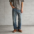 11oz Rainbow Weft Medium Blue Selvedge Straight Jeans