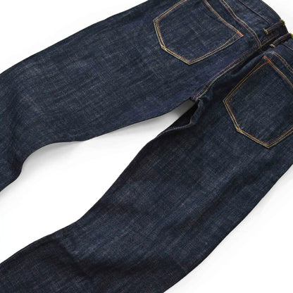 18oz Dunkelblaue Selvedge Straight Jeans mit Vintage-Waschung