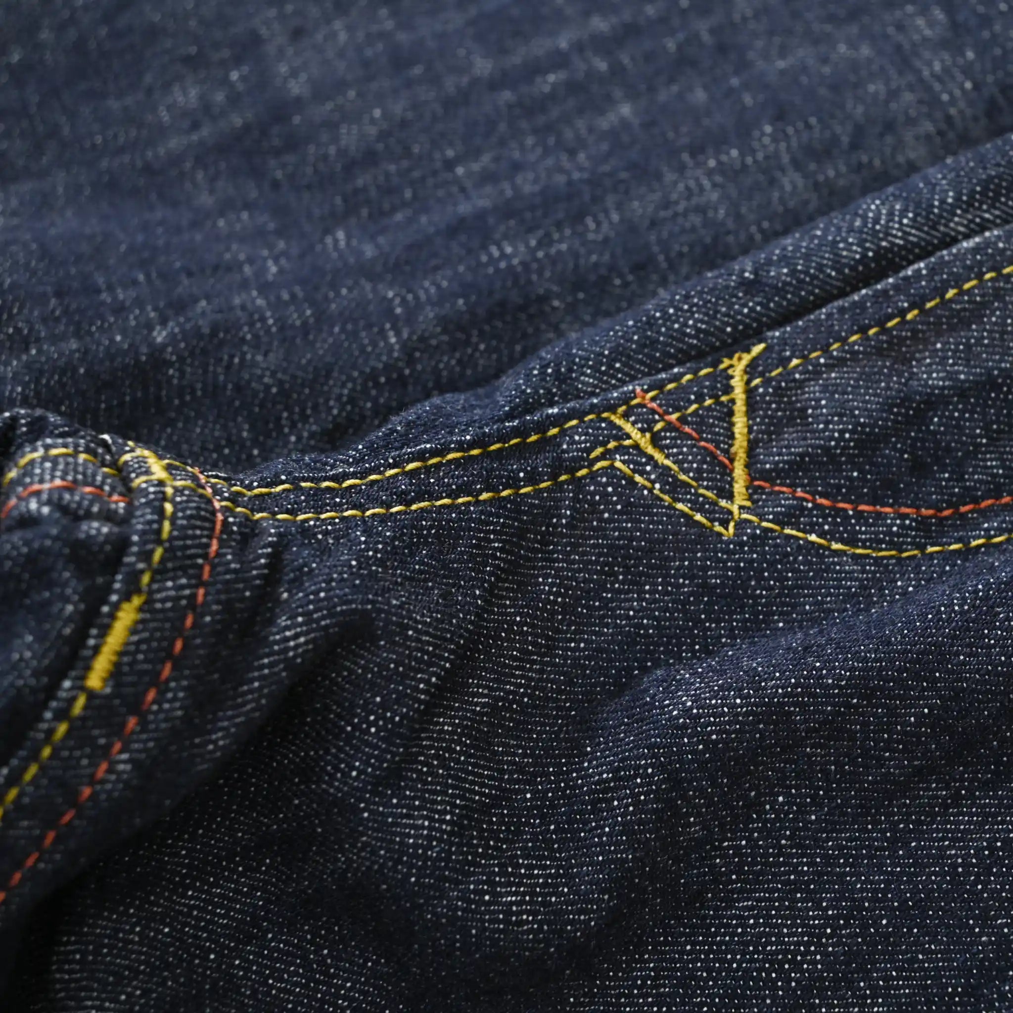 11oz Dunkelblaue Selvedge Straight Jeans mit Vintage-Waschung