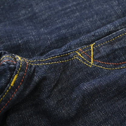 18oz Dunkelblaue Selvedge Straight Jeans mit Vintage-Waschung