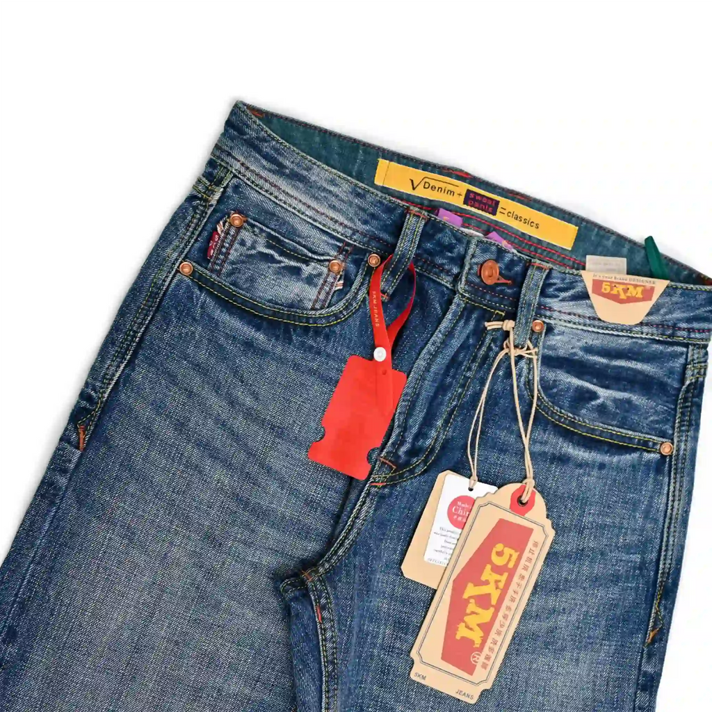 Straight Fit Classic Blue 12oz Egyptian Cotton Selvedge Jeans