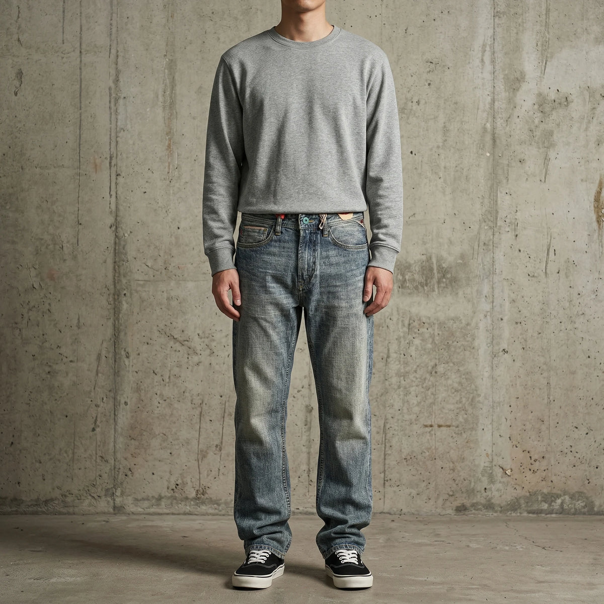 12oz Straight Leg Light Wash Selvedge Denim Jeans