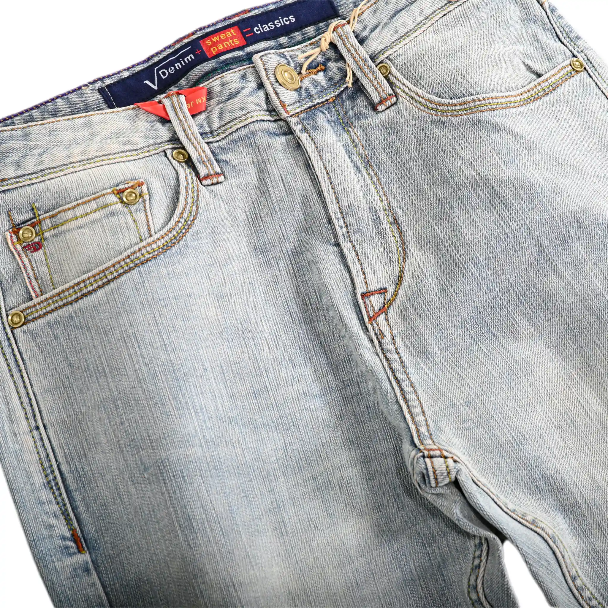 13oz Rope Dyed Orange Weft Selvedge Slim Tapered Jeans