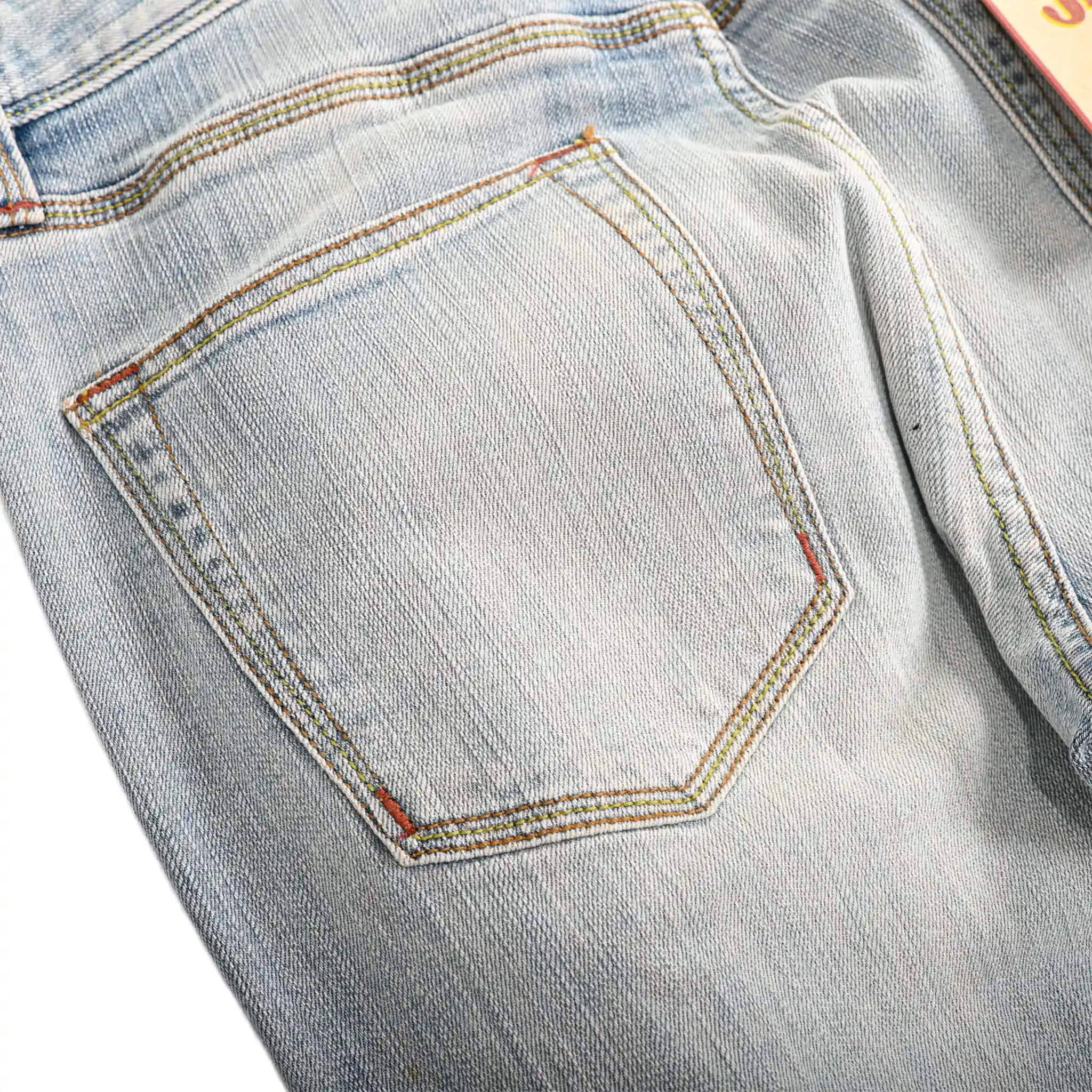 13oz Rope Dyed Orange Weft Selvedge Slim Tapered Jeans