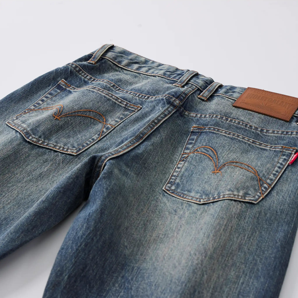 13oz Rainbow Core Dark Indigo Washed Selvedge Straight Jeans