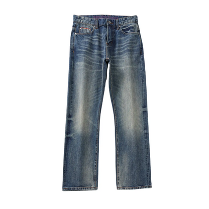 13oz Rainbow Core Dark Indigo Washed Selvedge Relaxed Straight Jeans