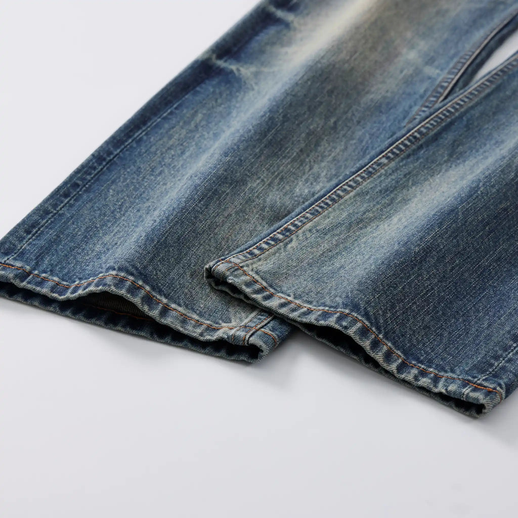 13oz Rainbow Core Dark Indigo Washed Selvedge Straight Jeans