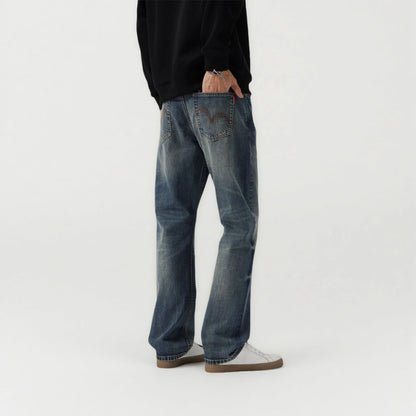 13oz Rainbow Core Dark Indigo Washed Selvedge Relaxed Straight Jeans