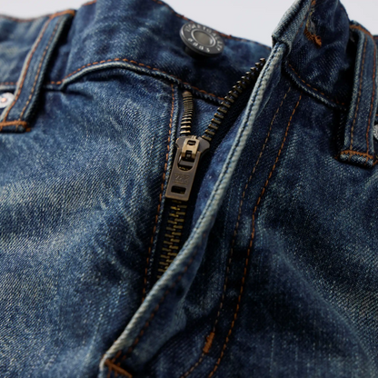 13oz Rainbow Core Dark Indigo Washed Selvedge Relaxed Straight Jeans