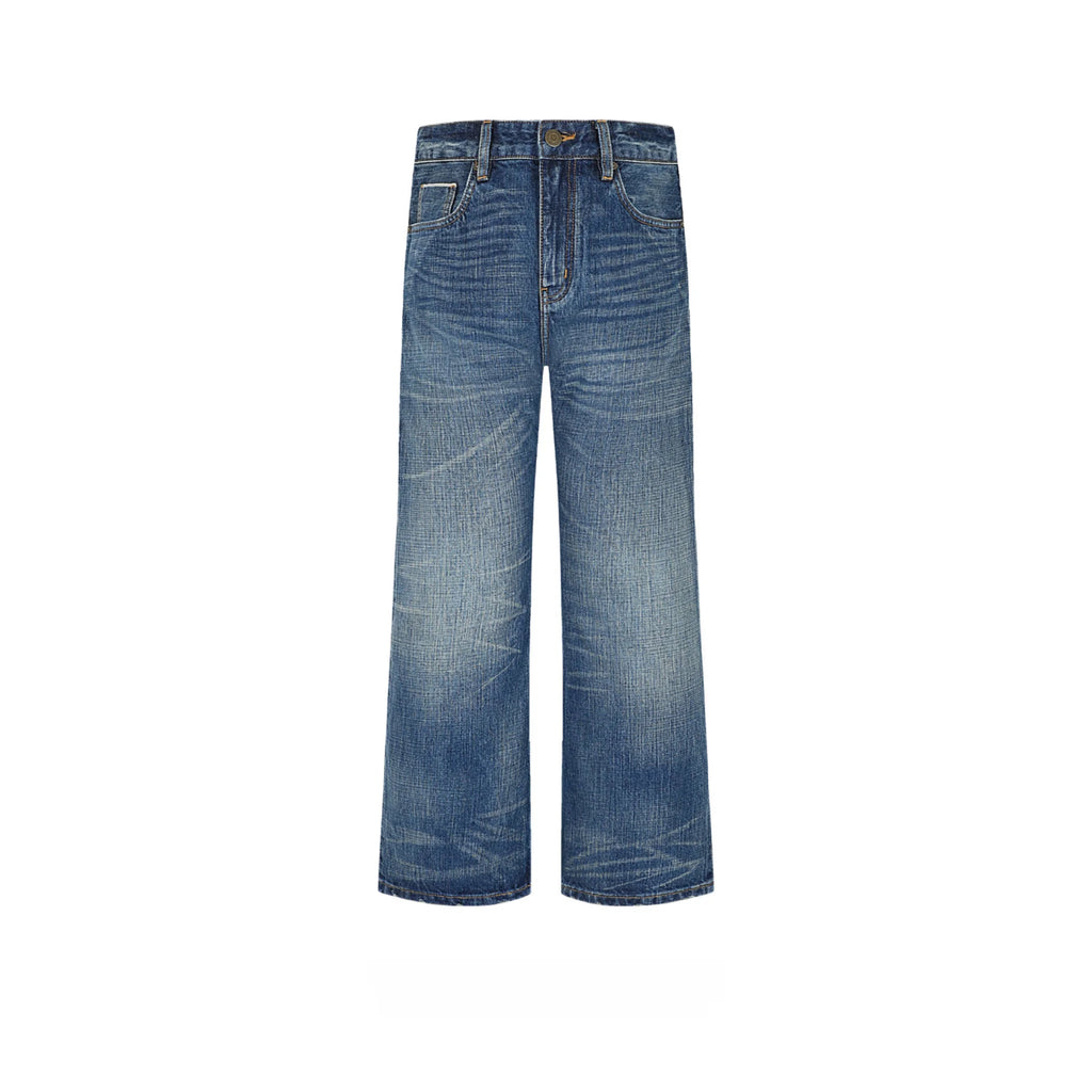14oz Classic Blue Vintage Wash Bootcut Selvedge Jeans