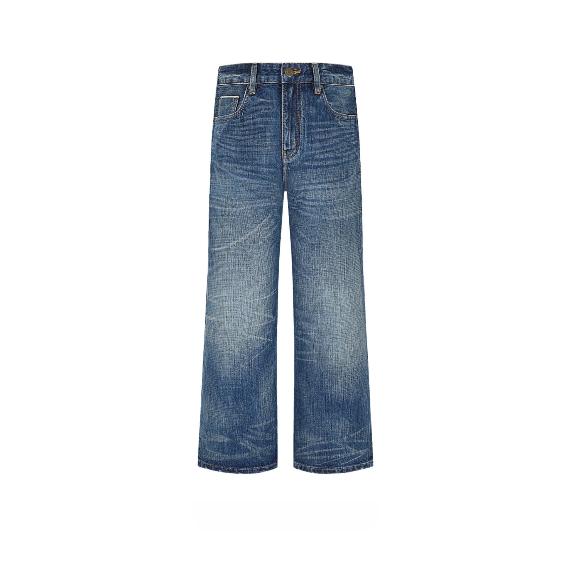 14oz Classic Blue Vintage Wash Bootcut Selvedge Jeans