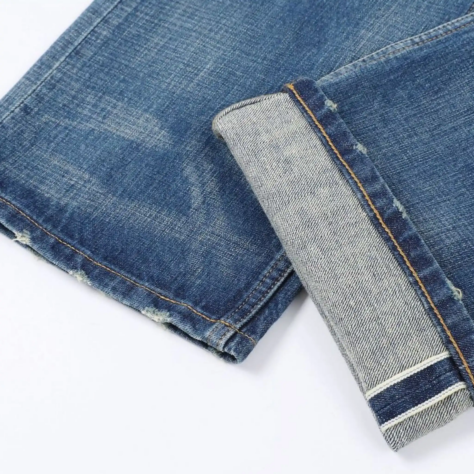 14oz Classic Blue Vintage Wash Bootcut Selvedge Jeans
