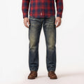 14oz Golden Fade Japanese Wave Embroidery Selvedge Straight Jeans