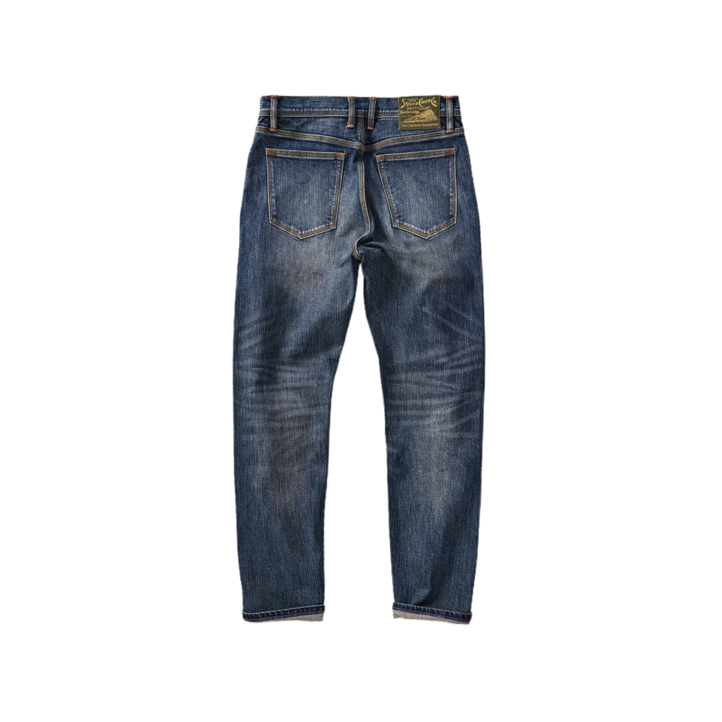 14oz Selvedge Slim Straight Jeans Vintage Classic Blue