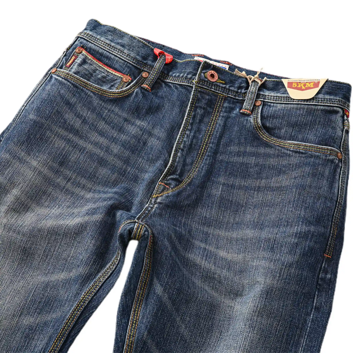14oz Selvedge Slim Straight Jeans Vintage Classic Blue