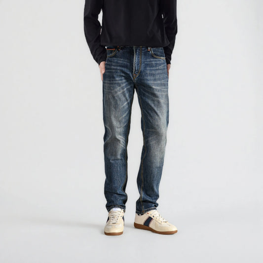 14oz Selvedge Slim Straight Jeans Vintage Classic Blue
