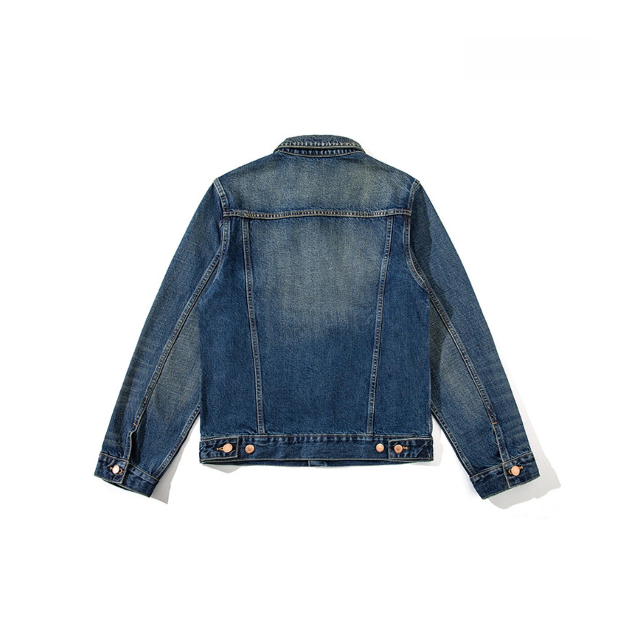 Veste en denim délavé vintage Okayama 14 oz, type III