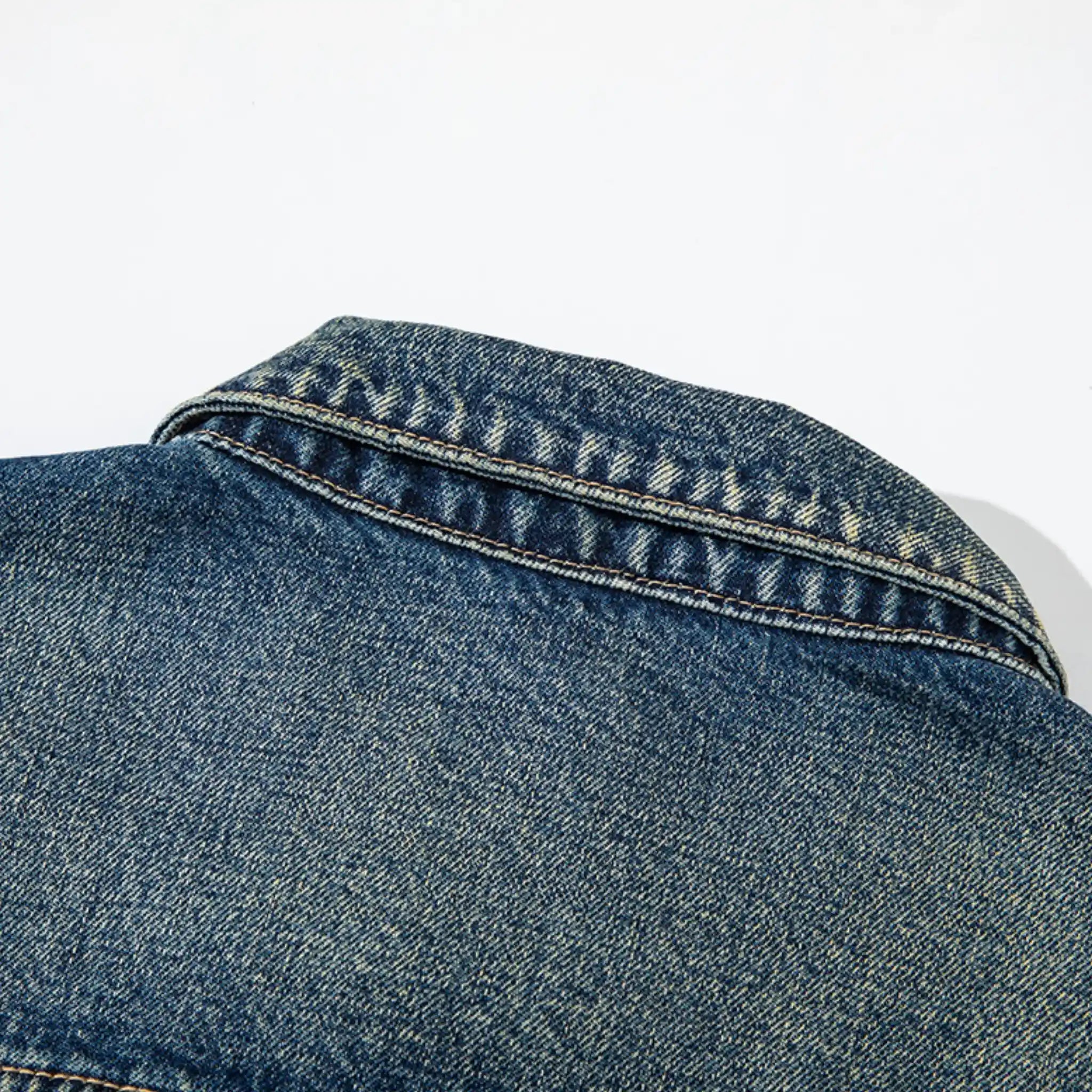 Veste en denim délavé vintage Okayama 14 oz, type III
