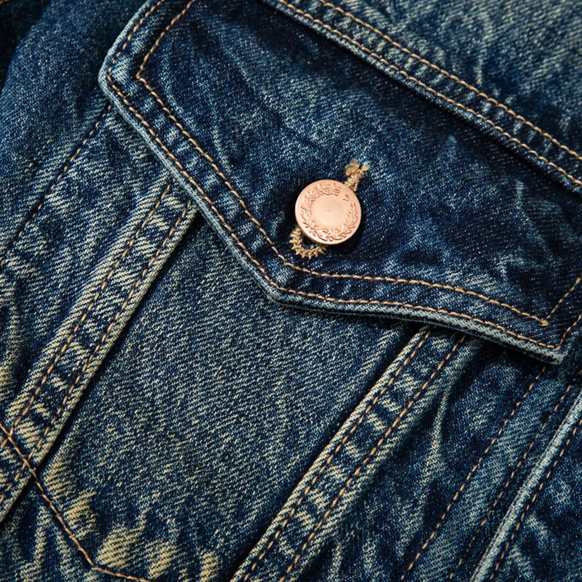 14oz Okayama Vintage Washed Denim Jacket Type III