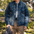 Chemise en denim western classique légère de 7 oz