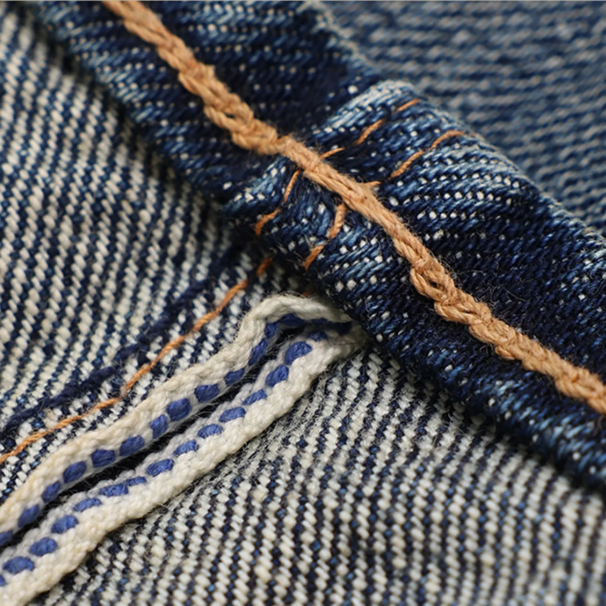 15oz Vintage Distressed Selvedge Denim Jeans – Relaxed Straight Fit