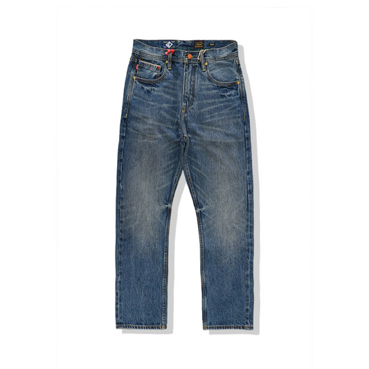 Klassische, blaue 15oz Selvedge-Jeans im Straight Fit