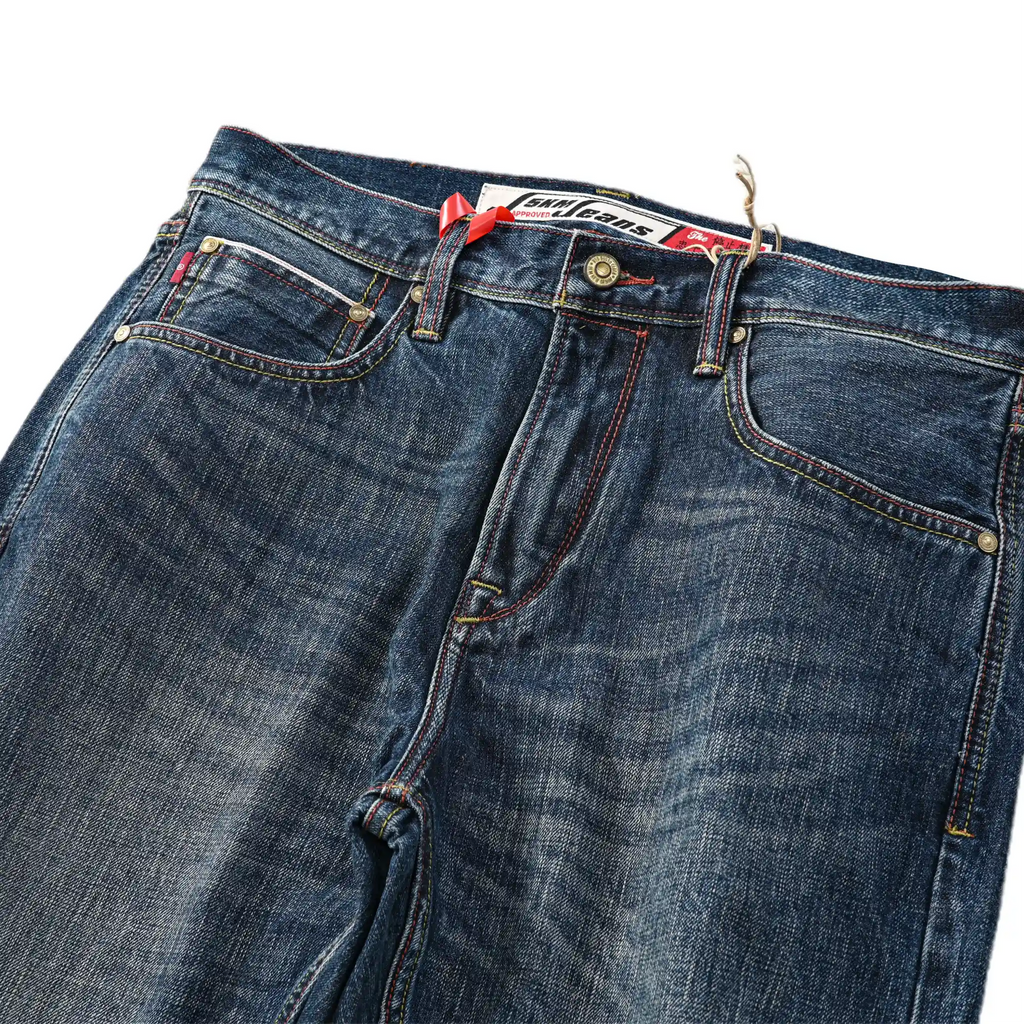 15oz Slubby Classic Blue Straight Selvedge Jeans
