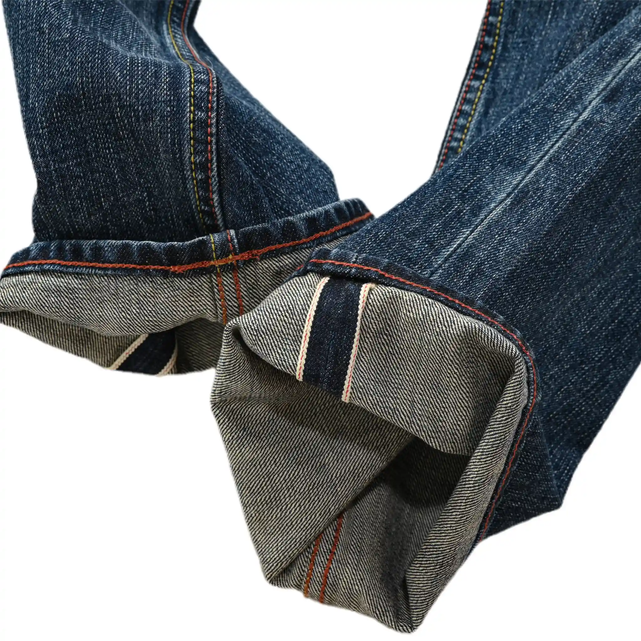 15oz Classic Blue Straight Selvedge Jeans With Whiskers And Honeycomb