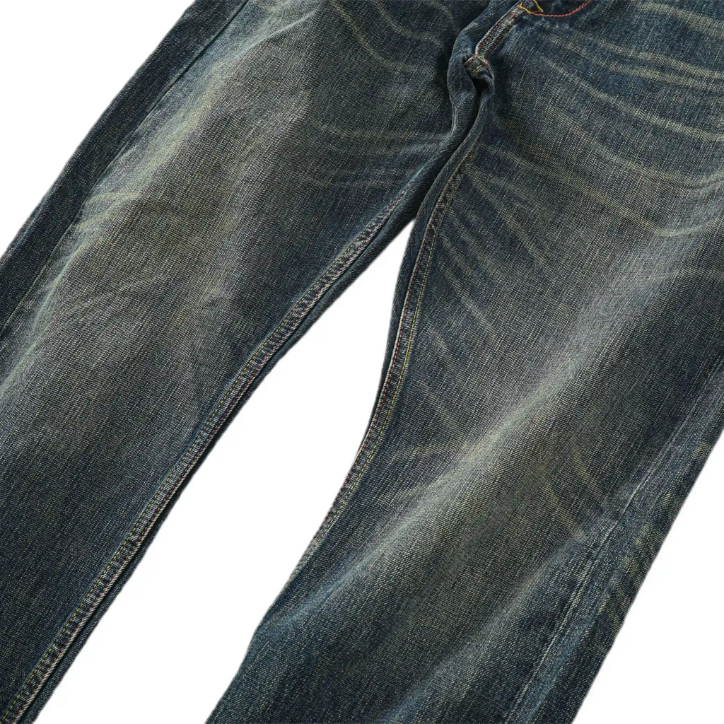15oz Green Cast Indigo Selvedge Straight Jeans