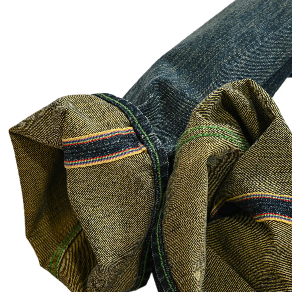 15oz Green Cast Indigo Selvedge Straight Jeans